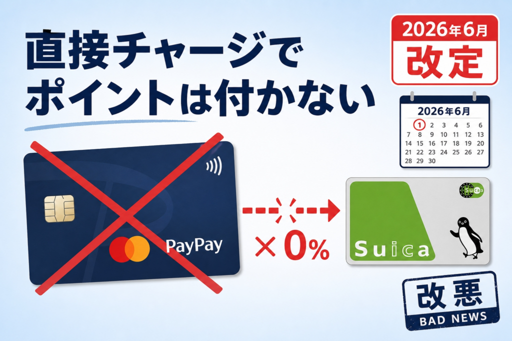 Suicaチャージポイント付かない